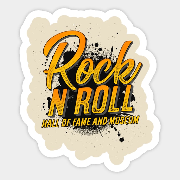 'Rock and Roll Hall of Fame' Cool Rock n Roll Rocker Gift Sticker by ourwackyhome